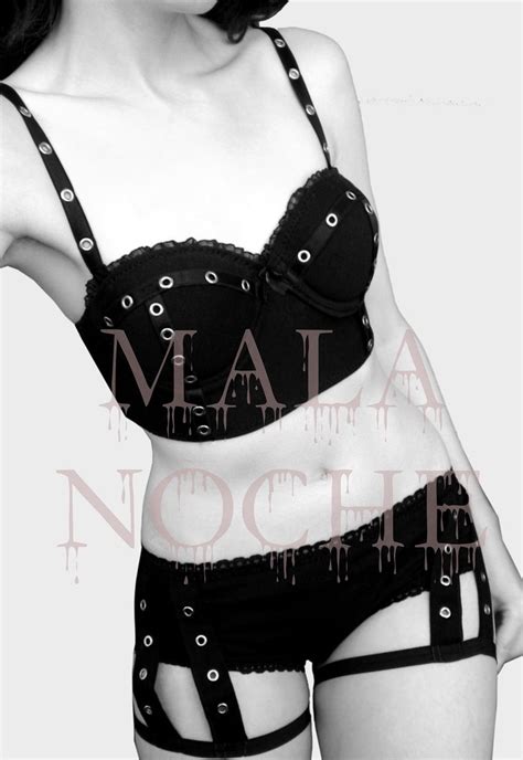 Goth Panty Garter Belt Goth Lingerie Bdsm Occult Witch Etsy