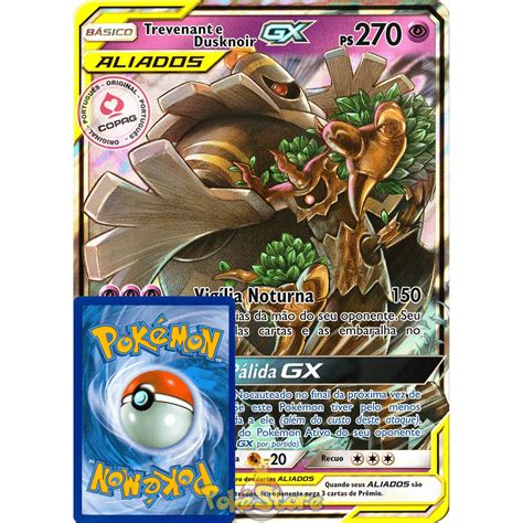 Carta Gigante Pokemon Trevenant E Dusknoir Gx Aliados Portugu S Card