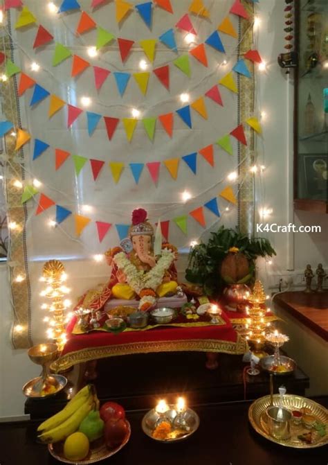 T Ng Simple Ganpati Decoration At Home T N Vinh Lord Ganesha