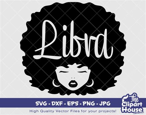 Libra Afro Woman Digital Svg Dxf Eps Png Etsy