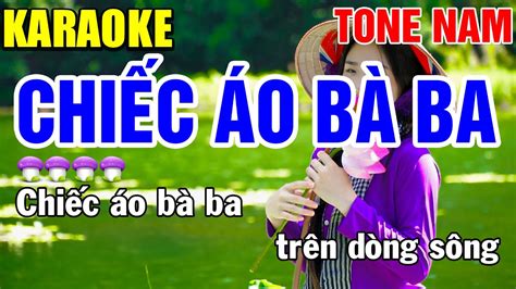 CHIẾC ÁO BÀ BA Karaoke Nhạc Sống Tone Nam Tình Trần Karaoke YouTube