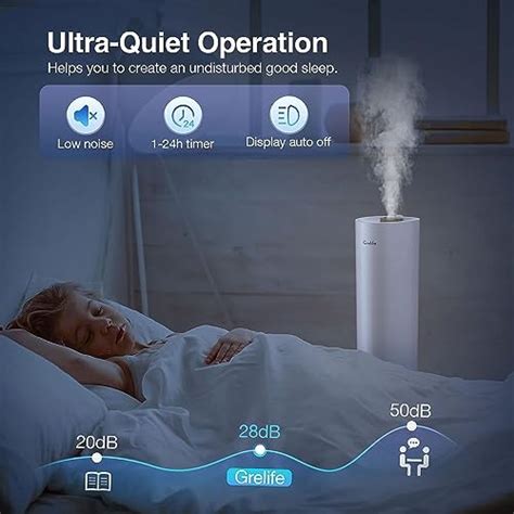 Grelife L Large Humidifiers For Bedroom Large Room Ultrasonic Cool