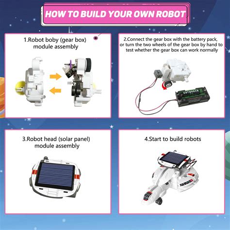 Sillbird 6 In 1 Stem Solar Robot Toys Kit For Kids Educational Space