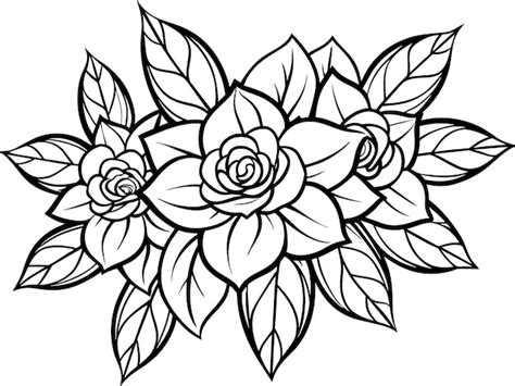 Un Dibujo En Blanco Y Negro De Una Flor Con Las Palabras Rosas En