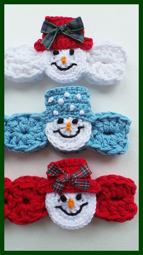 Snowman Headband Crochet pattern USA – Kerry Jayne Designs