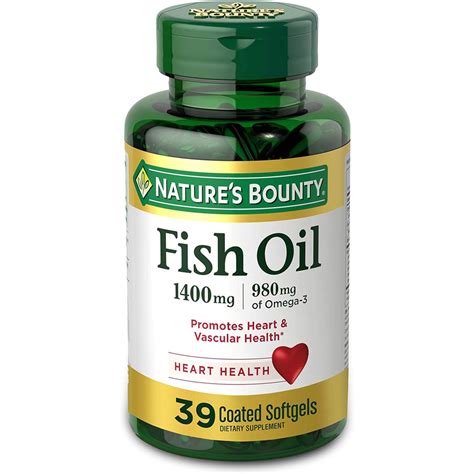 Natures Bounty Odorless Fish Oil 1400 Mg Triple Strength 39 Coated