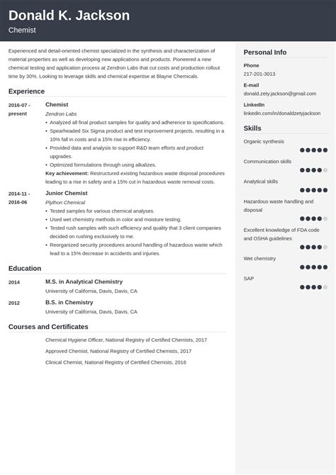 Cv Scientific Biomedical Science Cv