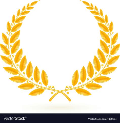 Gold Laurel Wreath Royalty Free Vector Image Vectorstock