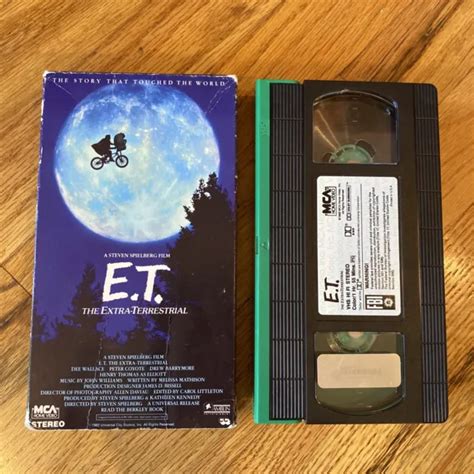 E T ET THE Extra Terrestrial VHS 1982 Rare Green And Black Tape