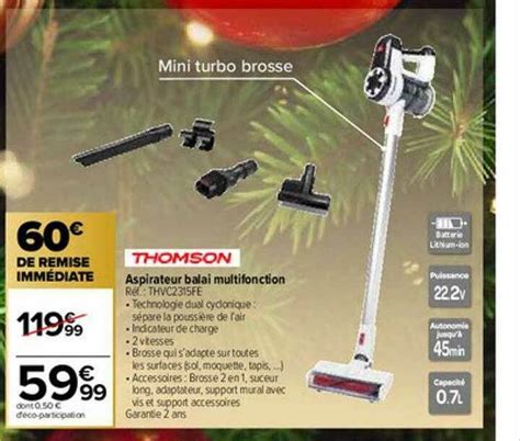 Promo Aspirateur Balai Multifonction Thomson Chez Carrefour