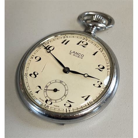 ANTICO OROLOGIO TASCA Lanco EPOCA Anni 50 Meccanico OLD POCKET WATCH