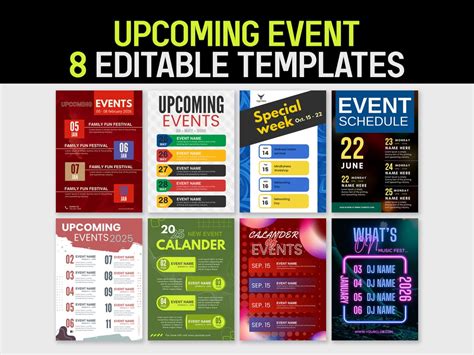 Event Template Design, Upcoming Event Template, Calendar Event ...