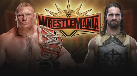 Brock Lesnar Vs Seth Rollins Wrestlemaina 35 Full Match Wwe