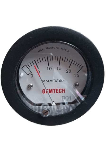 Gemtech G Mm Mini Differential Pressure Gauge Mm Wc At Rs