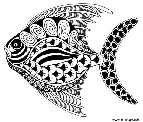 Coloriage Adulte Poisson Animaux Marin JeColorie