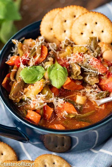 Roasted Vegetable Minestrone Soup Recipe Tastes Of Lizzy T