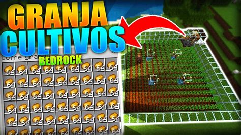 COMO HACER Una GRANJA De CULTIVOS FACIL En MINECRAFT BEDROCK 1 19