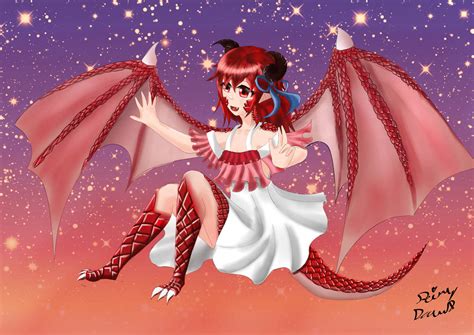 Red Dragon Girl By Reimydraw On Deviantart