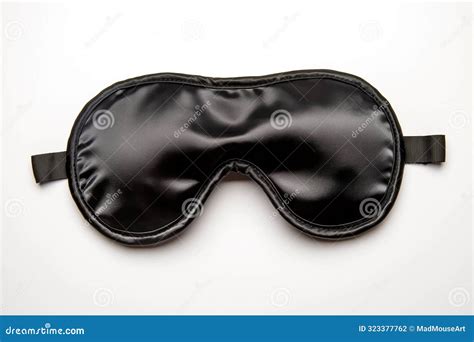 Black Sleeping Mask Isolated On White Background Stock Illustration