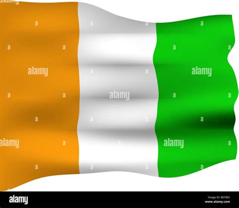 3d Flag Of Ivory Coast Stock Photo Alamy