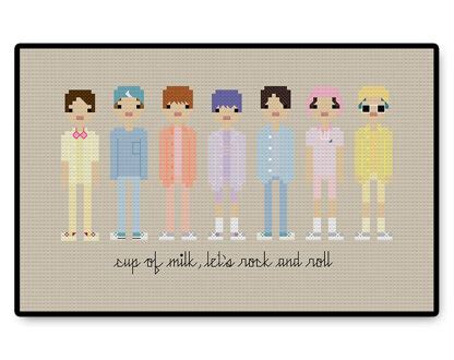 Bts Dynamite Pdf Cross Stitch Pattern Lovecrafts