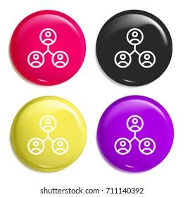 Team Multi Color Glossy Badge Icon Stock Vector Royalty Free