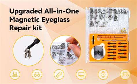 Upgraded Magnetic Eyeglass Repair Kit With Magnifying Glass Tool And 12