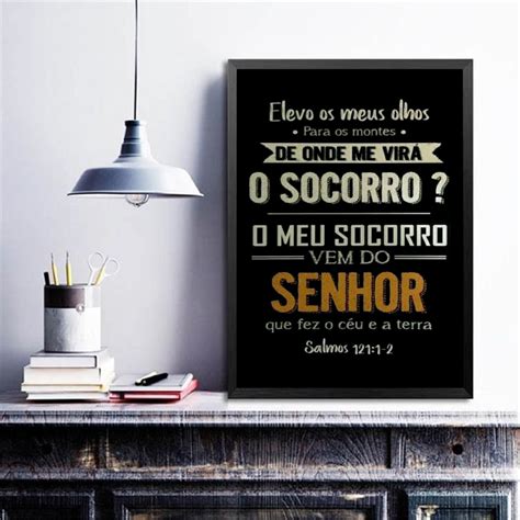 Quadro Salmo 121 O Socorro Vem Do Senhor Quadros Online