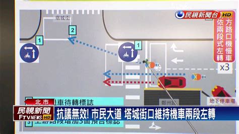 抗議無效 市民大道 塔城街口機車兩段左轉－民視新聞 Youtube