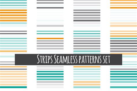 Big Stripes Set 48 Stripes Patterns Custom Designed Graphic Patterns