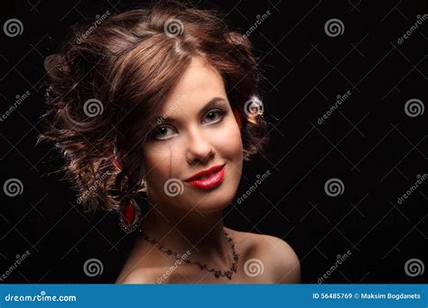 Beautiful Girl With A Scar On Face And Shoulder Stock Image Image Of