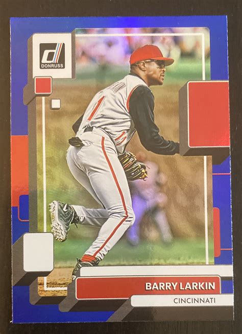 Barry Larkin 2022 Donruss Baseball Holo Blue Foil 87 EBay