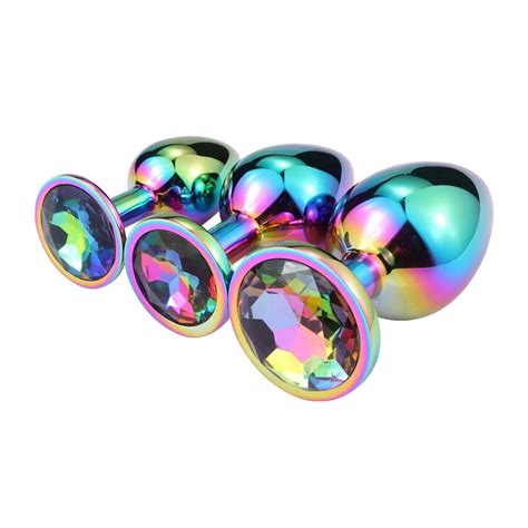 Shining Neochrome Anal Plugs 3 Piece Love Plugs Uk