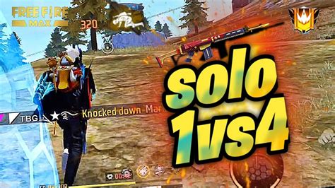 Solo 1vs4 Versus Game Play Free Fire Interesting Op Video YouTube