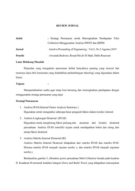 Resume Jurnal Manajemen Hubungan Pelanggan Review Jurnal Judul