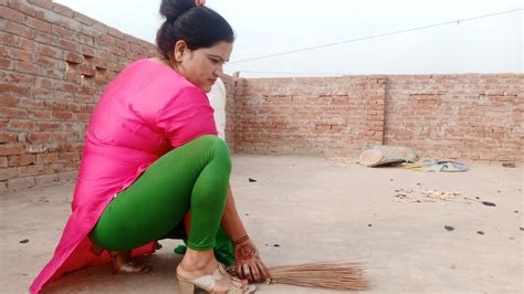 Desi Tariqy Sy Jhaaro Lagaya Desi Floor Cleaning Vlog Village Life In Pakistan Daily