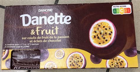 Danette Fruit Sur Coulis Fruit De La Passion Et Clats De Chocolat