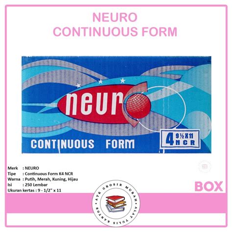 Jual Kertas Komputer Continous Form 91 2 X 11 4 Ply K4 Neuro NCR