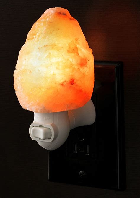 Feel Good Light Himalayan Salt Wall Plugin Mini Lamp Hand Carved Natur