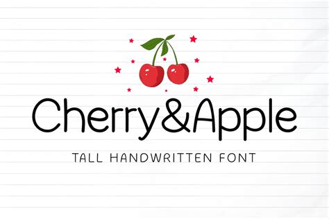 Cherry And Apple Font By Myfontsshop · Creative Fabrica