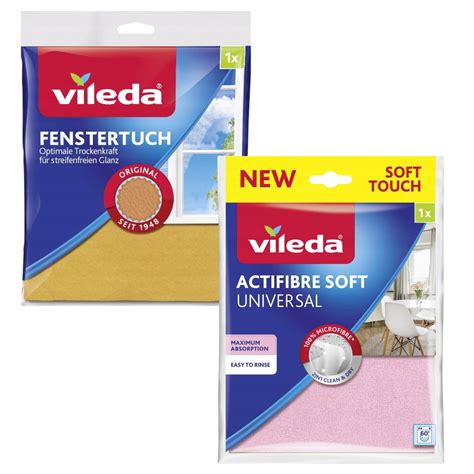 ACTIFIBRE Vileda ściereczka Soft uniwersalna Pucerka okienna ścierka