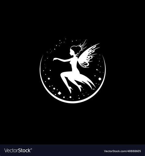 Fairy Minimalist And Flat Logo Royalty Free Vector Image