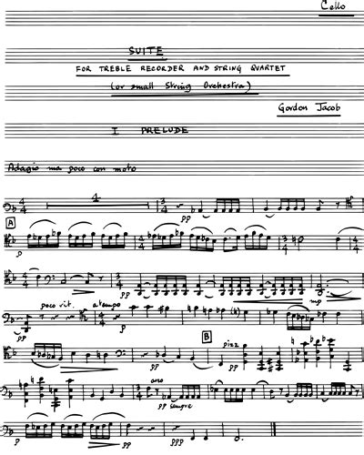 Suite for Treble Recorder and Strings Sheet Music by Gordon Jacob ...