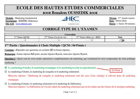 Solution Examen Mf Corrig Studypool