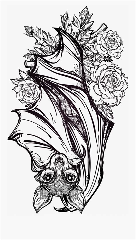 Gothic Bat Tattoo Designs , Free Transparent Clipart - ClipartKey