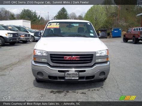 Summit White 2005 Gmc Sierra 1500 Regular Cab Dark Pewter Interior Vehicle