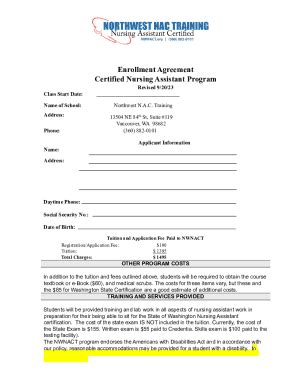 Fillable Online Long Term Care Nursing Assistant Cna Application Form