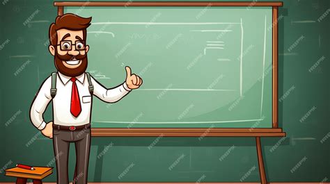 Premium AI Image | illustration of a teacher standing in front of a ...