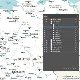 Landkarte Deutschland Politisch DIN A4 SIMPLYMAPS De