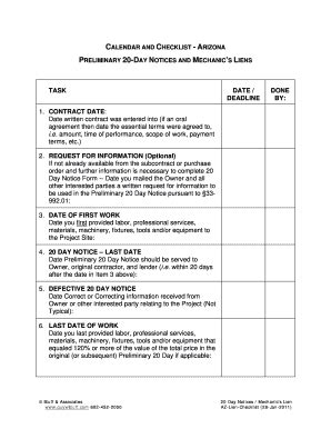 Fillable Online PRELIMINARY 20 DAY NOTICES AND MECHANICS LIENS Fax